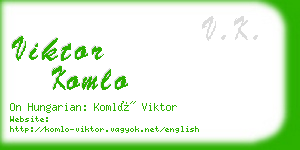 viktor komlo business card